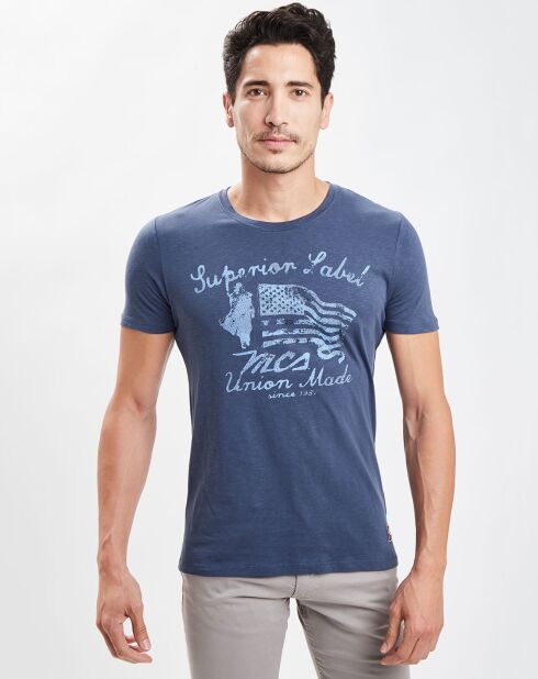 T-Shirt Superior Label gris bleu